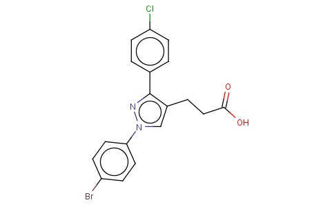 1-(4-BROMOPHENYL)-3-(4-CHLOROPHENYL)PYRAZOLE-4-PROPIONIC ACID